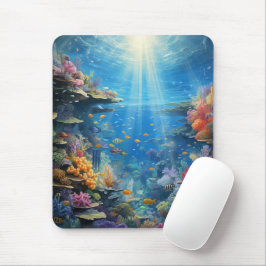 Mousepad Recife de Coral Subaquático Tropical Ensolarado