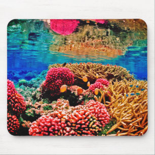 Mousepad Recife de coral vida colorida no oceano