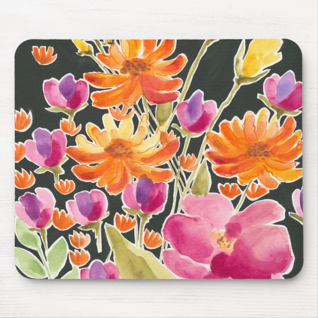 Mousepad Recolha esplêndida - Flores Rosa e Laranja (Frente)