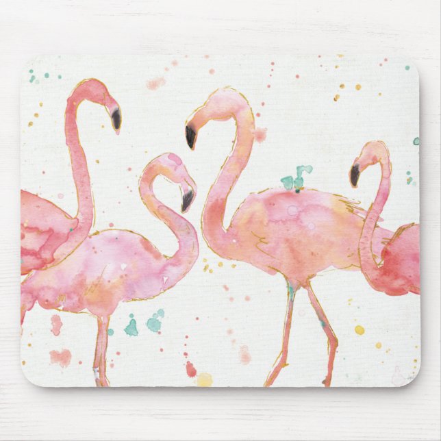 Mousepad Recolhimento tropical de | dos flamingos (Frente)