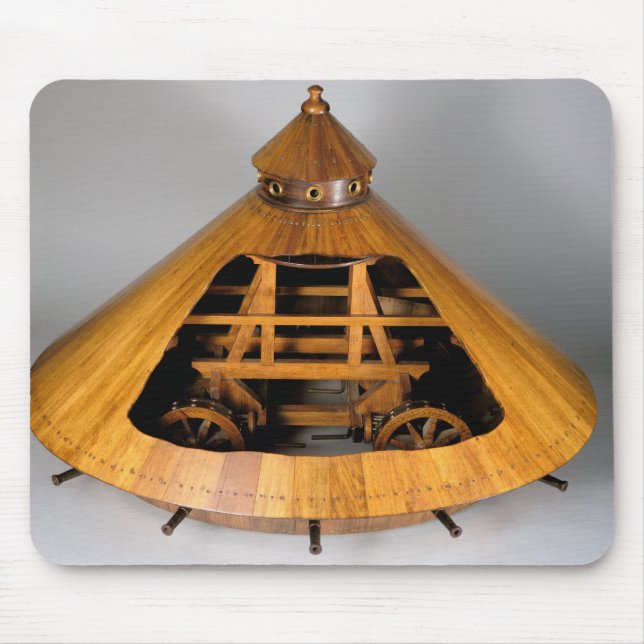 Mousepad Reconstrução modelo do design de da Vinci (Frente)