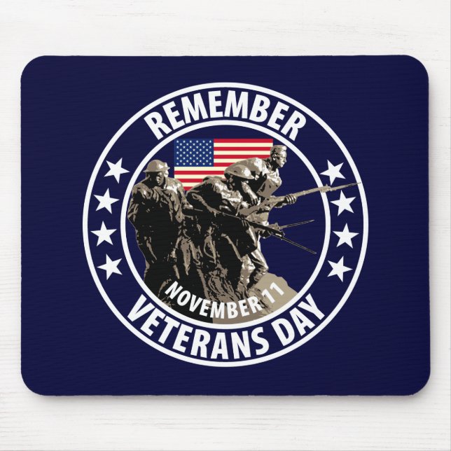 Mousepad Recorde o dia de veteranos (Frente)