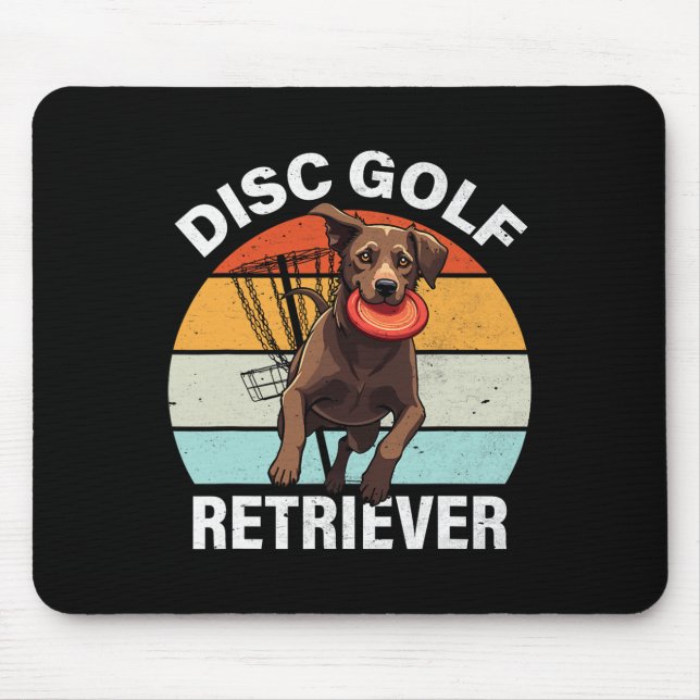 Mousepad Recuperador de Disco de Golfe Labrador Retriever E (Frente)