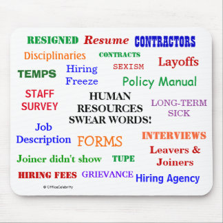 Mousepad Recursos Humanos Engraçados E Engraçados, Palavras
