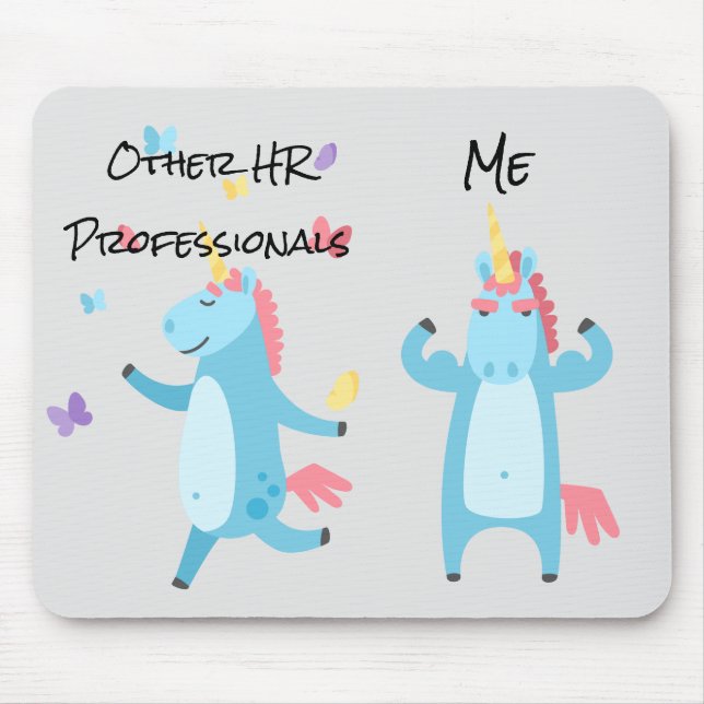 Mousepad Recursos Humanos HR Unicorn Funny Gift (Frente)