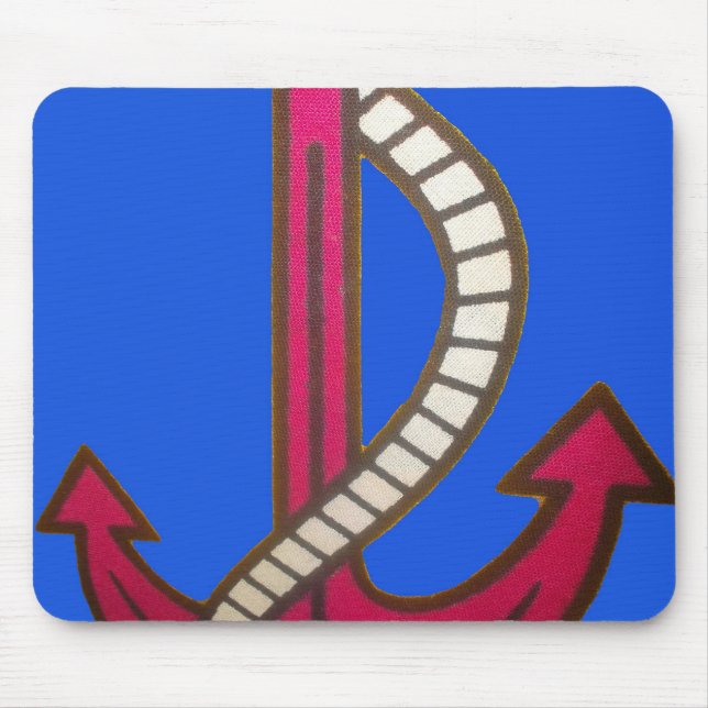Mousepad Red Anchor Art Impressão (Frente)