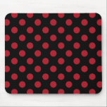 Mousepad Red and black polka dots<br><div class="desc">Red and black polka dots</div>