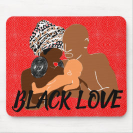 Mousepad Red Black Love Brown Love Black Family