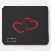 Mousepad Red Double Heart