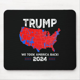 Mousepad Red E Blue Map Funny Trump Fan