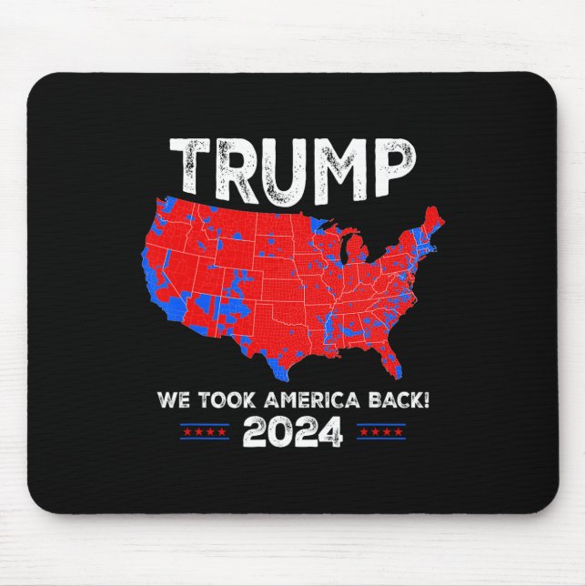 Mousepad Red E Blue Map Funny Trump Fan (Frente)