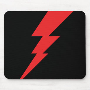 Mousepad Red Flash Lightning Bolt