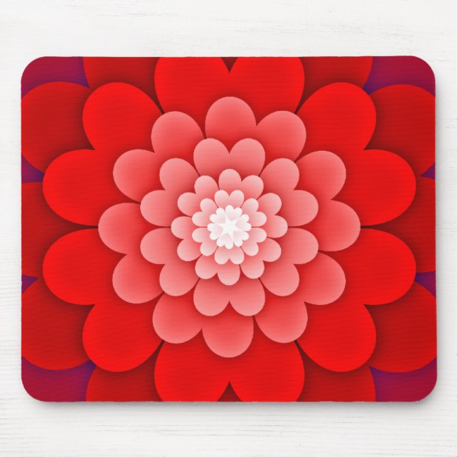 Mousepad Red Floral Mandala-58566 (Frente)