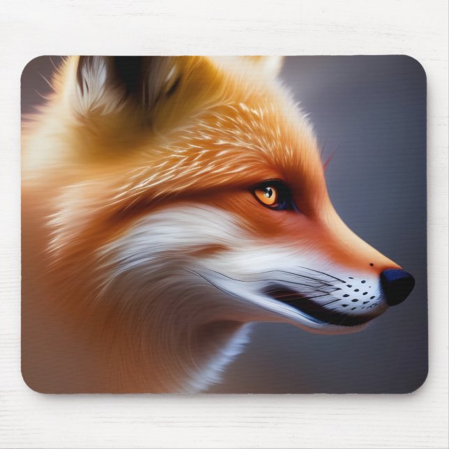Mousepad Red Fox Close AI Art (Frente)