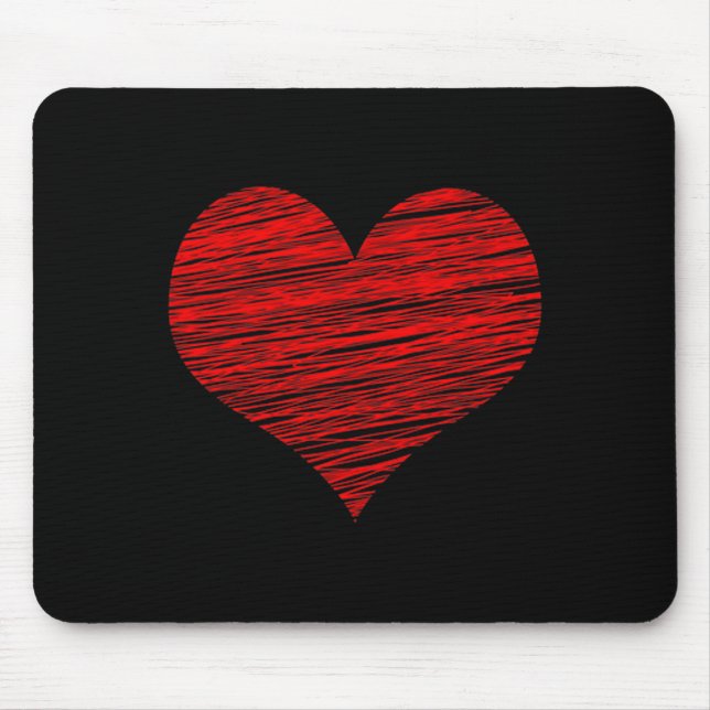 Mousepad Red Hear For Girls And Boys-valentines Day Shirt  (Frente)