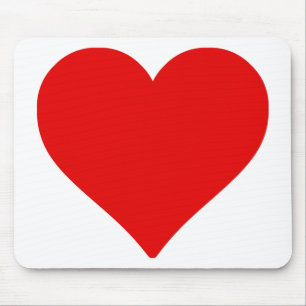 Mousepad Red Heart Shape Love Classic Simple Minimalism