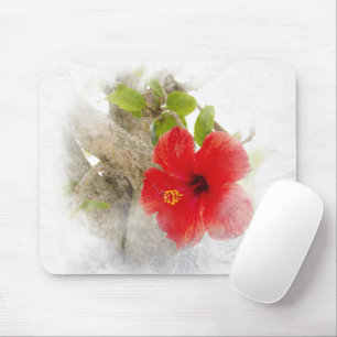 Mousepad Red Hibiscus