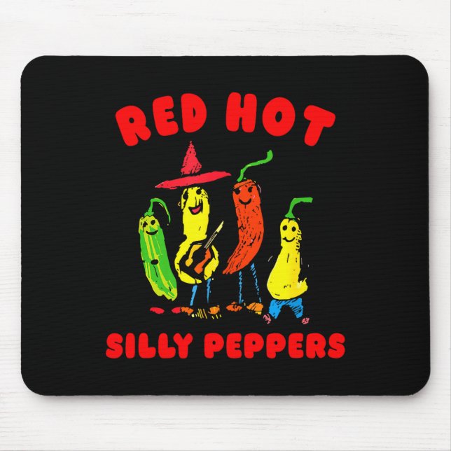 Mousepad Red Hot Silly Peppers, Funny  (Frente)