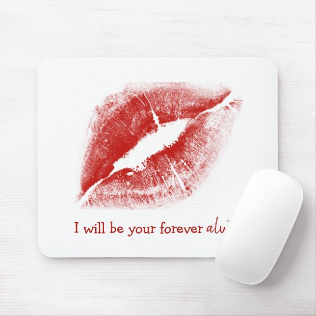 Mousepad Red Lipstick Kiss (Com mouse)