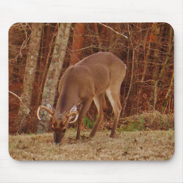 Mousepad Red Oak Camouflage Stag Buck Deer Feeding (Frente)
