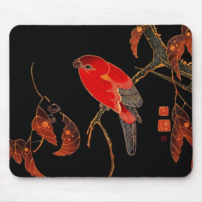 Mousepad Red Parrot Fine Art (Frente)