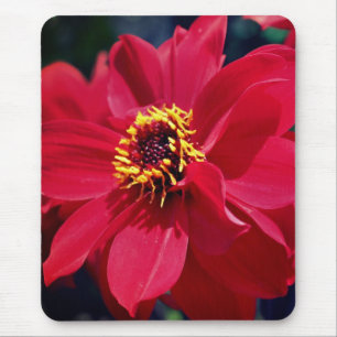 Mousepad Red Peony Flower