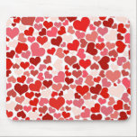 Mousepad Red Pink Love Hearts Mosaic<br><div class="desc">Red and pink heart mosaic pattern.</div>