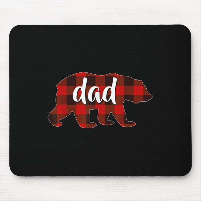 Mousepad Red Plaid Dad Buffalo Matching Family Papa Pyjamas (Frente)
