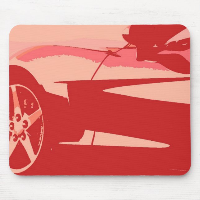Mousepad Red Pop Art Corvette (Frente)