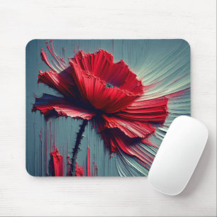 Mousepad Red Poppy Abstrato