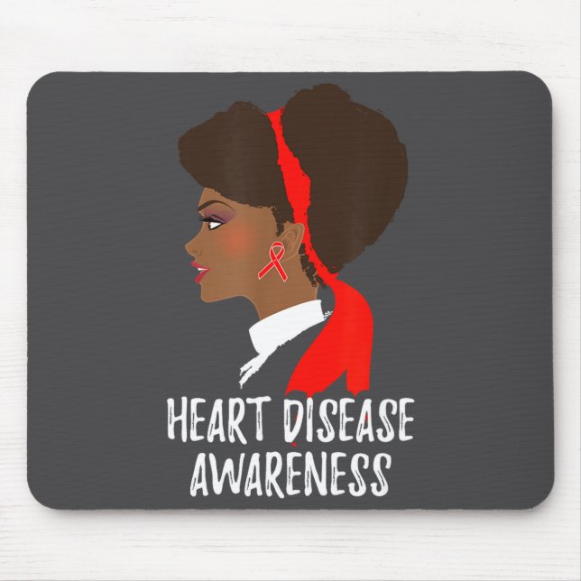 Mousepad Red Ribbon Month _ National Heart Disease Awarenes (Frente)