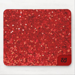 Mousepad Red sparkling glitter pattern