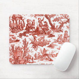 Mousepad Red Toile de Jouy