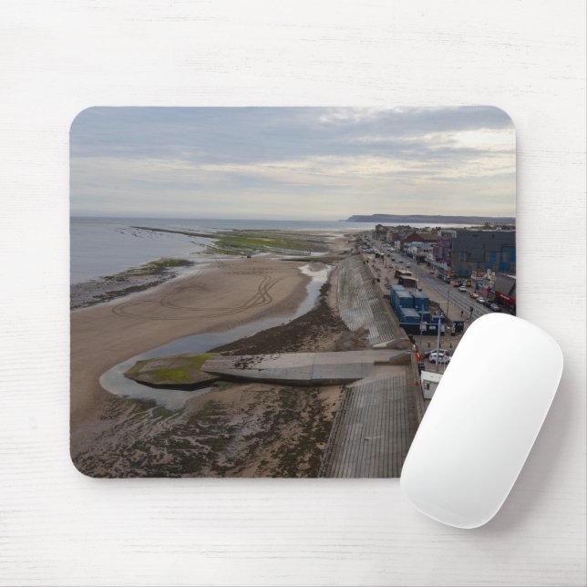 Mousepad Redcar Beach from the Beacon (Com mouse)