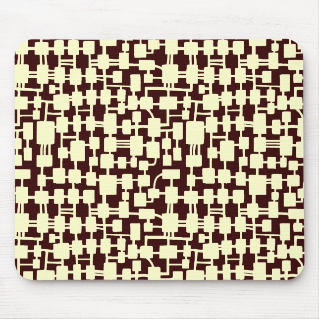Mousepad Rede abstrato - Creme no escuro Brown 330000 (Frente)