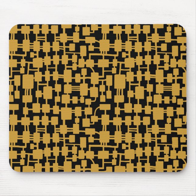 Mousepad Rede abstrato - Ouro castanho a preto (Frente)