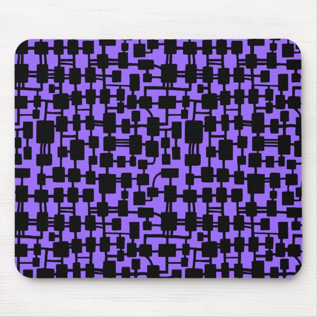 Mousepad Rede abstrato - Preto em Roxo 9966FF (Frente)