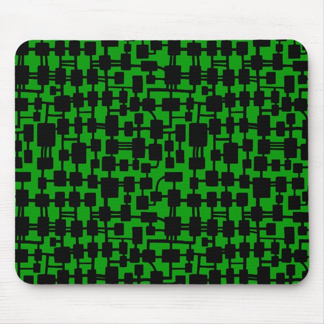 Mousepad Rede abstrato - Preto em Verde 009900 (Frente)