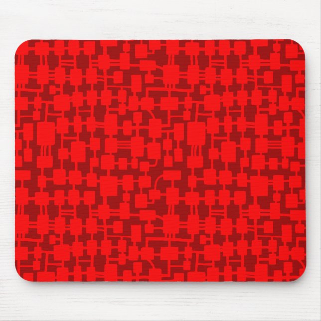 Mousepad Rede abstrato - Vermelho em Maroon 990000 (Frente)