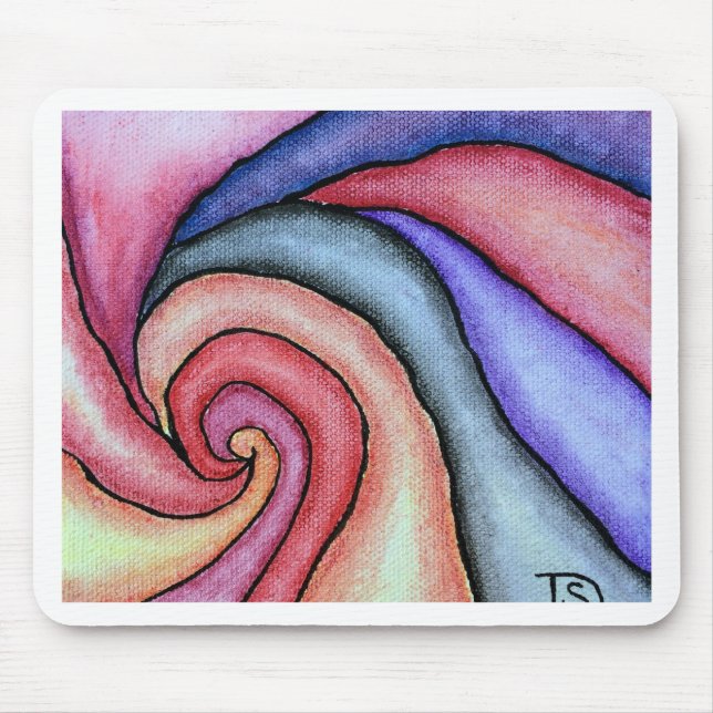 Mousepad Redemoinho de Aquarela (Frente)