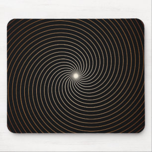 Mousepad Redemoinho Preto e Branco c/ Graduação Marrom