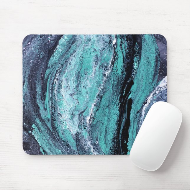 Mousepad Redemoinho Preto Verde (Com mouse)