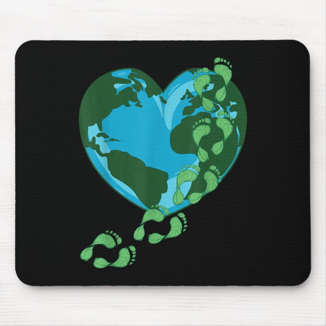 Mousepad Reduzir A Pegada De Carbono No Dia Da Terra Folha  (Frente)