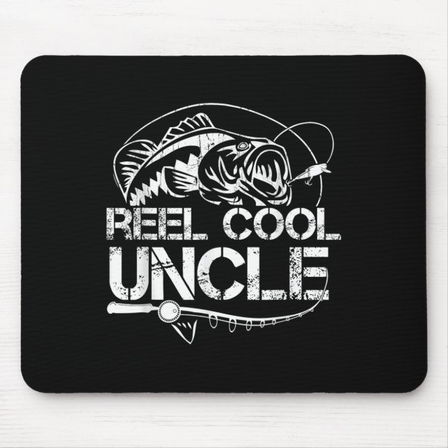Mousepad Reel Cool Uncle Fishing Daddy Fathers Day Dad For  (Frente)