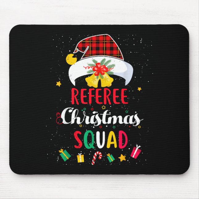 Mousepad Referee Christmas Squad Santa Hat Umre Match  (Frente)