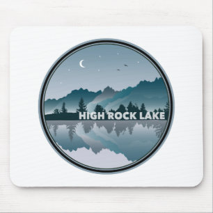 Mousepad Reflexão do Alto Rock Lake North Carolina