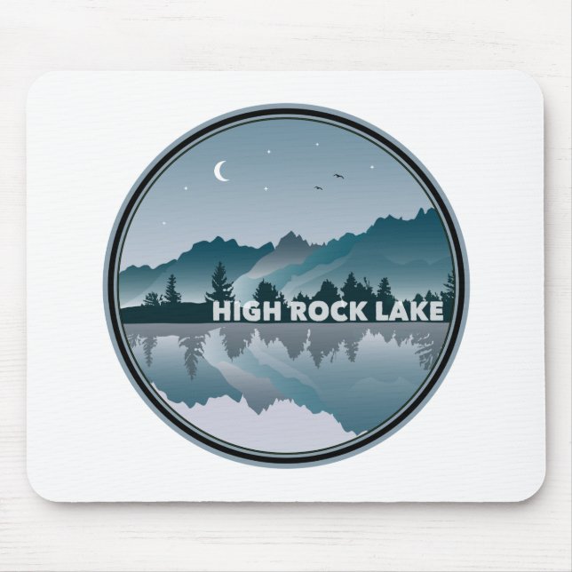 Mousepad Reflexão do Alto Rock Lake North Carolina (Frente)