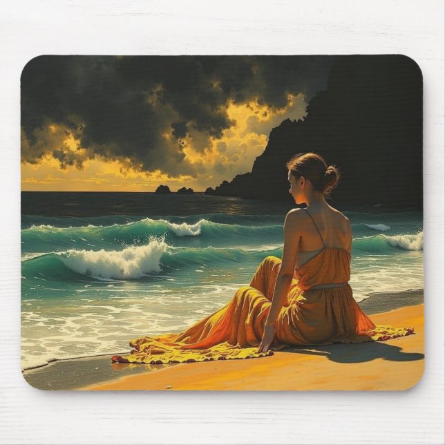 Mousepad Reflexão Noturna na Costa   (Frente)