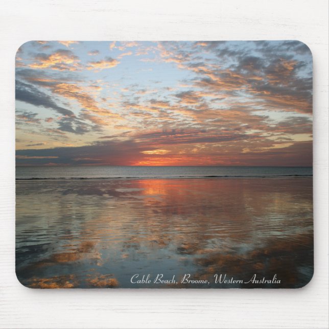 Mousepad Reflexão Sunset, Cable Beach, Broome, Austrália (Frente)