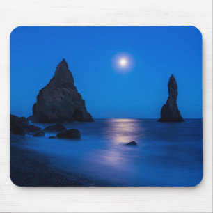 Mousepad Reflexo do Nascer da Lua Islândia, Reynisdrangur